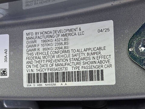 2025 Honda Accord SE