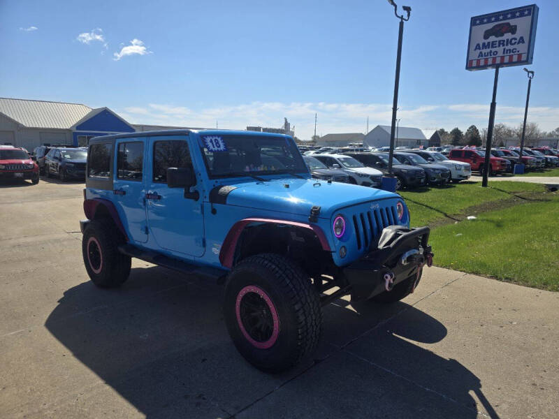 Used 2018 Jeep Wrangler JK Unlimited Sport S with VIN 1C4BJWDG4JL829394 for sale in South Sioux City, NE