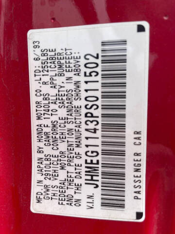 1993 Honda Civic del Sol S