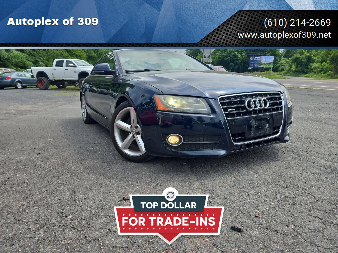 Blue 2008 Audi A5 Coupe All-Wheel Drive 6-Speed Manual