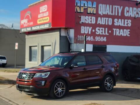 2016 Ford Explorer for sale at RPM Quality Cars in Detroit MI