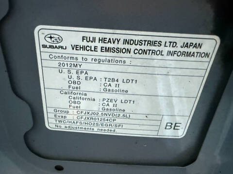 2012 Subaru Forester 2.5X Limited