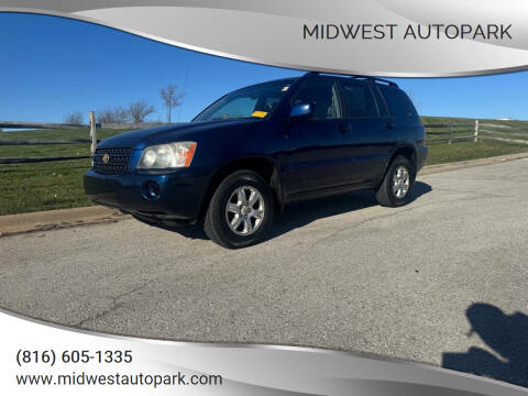 2001 Toyota Highlander for sale at Midwest Autopark in Kansas City MO