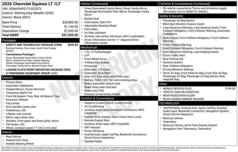 2026 Chevrolet Equinox LT