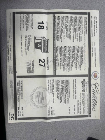 2003 Cadillac DeVille DTS