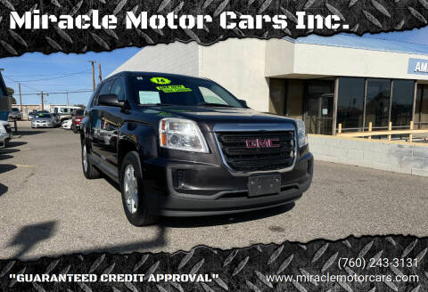 2016 GMC Terrain for sale at Miracle Motor Cars Inc. in Victorville CA