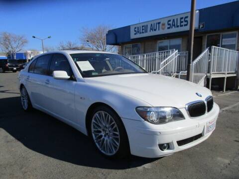 2008 BMW 7 Series for sale at Salem Auto Sales in Sacramento CA