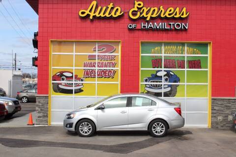 2014 Chevrolet Sonic for sale at AUTO EXPRESS OF HAMILTON LLC in Hamilton OH