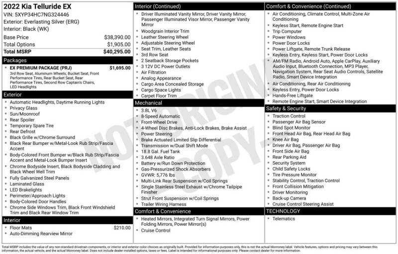 2022 Kia Telluride EX