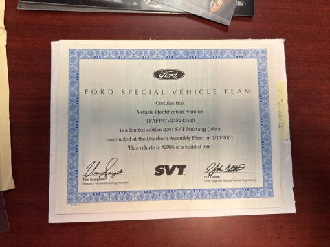 2001 Ford Mustang SVT Cobra