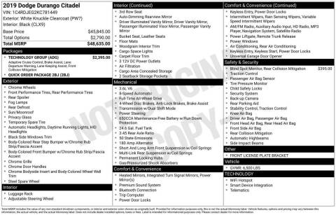 2019 Dodge Durango Citadel