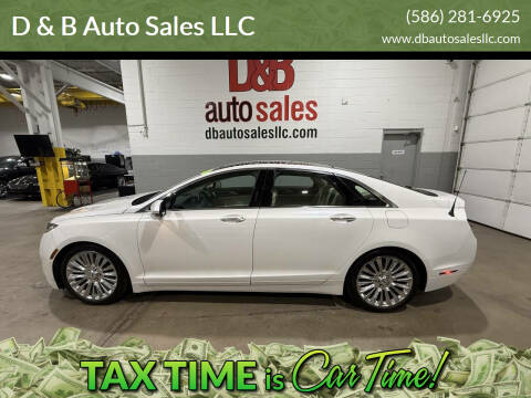 2013 Lincoln MKZ for sale at D & B Auto Sales LLC in Harrison Township MI