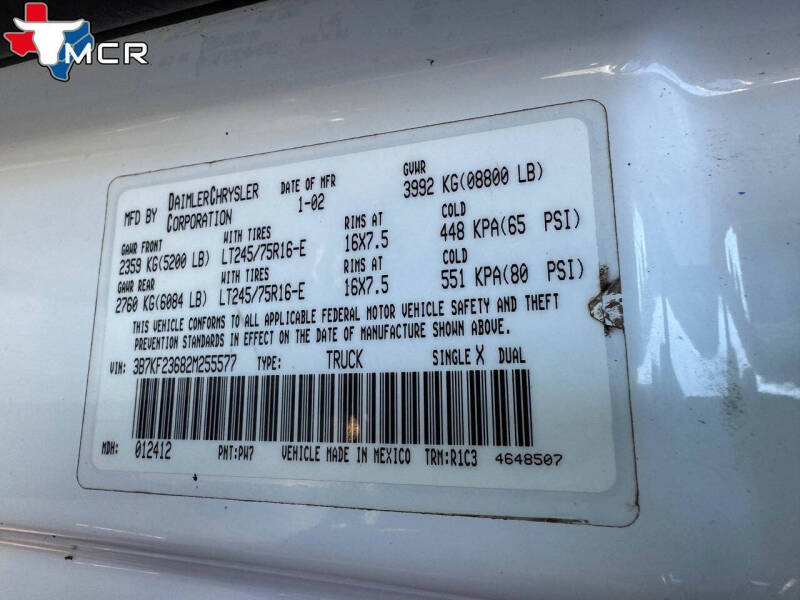 2002 Dodge Ram 2500 SLT