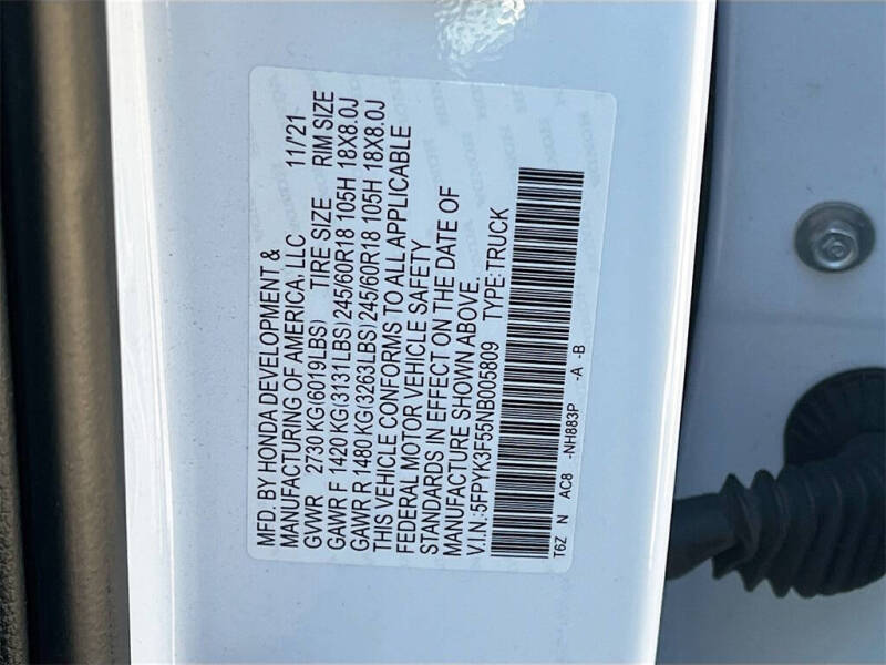 2022 Honda Ridgeline RTL