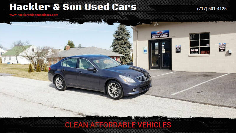 2011 Infiniti G37 Sedan for sale at Hackler & Son Used Cars in Red Lion PA