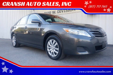 2010 Toyota Camry for sale at CRANSH AUTO SALES, INC in Arlington TX