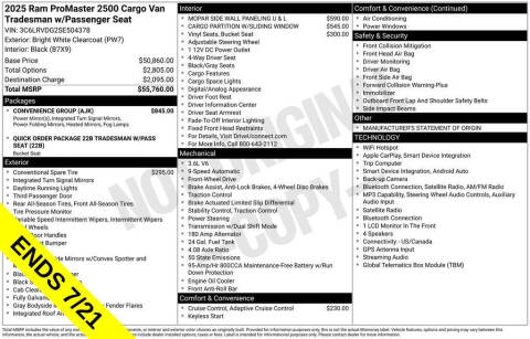2025 RAM ProMaster
