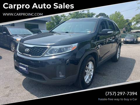 2014 Kia Sorento for sale at Carpro Auto Sales in Chesapeake VA