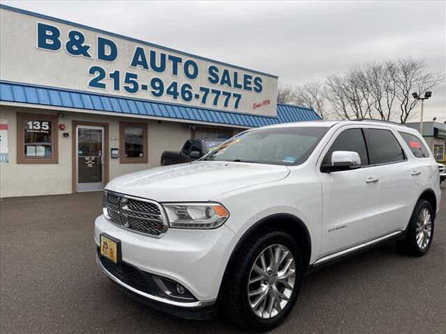 2015 Dodge Durango for sale at B & D Auto Sales Inc. in Fairless Hills PA