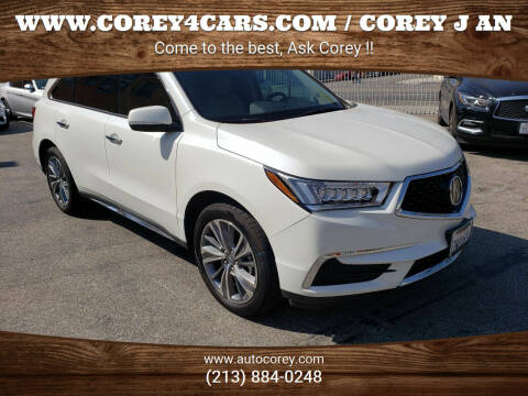 2017 Acura MDX for sale at WWW.COREY4CARS.COM / COREY J AN in Los Angeles CA