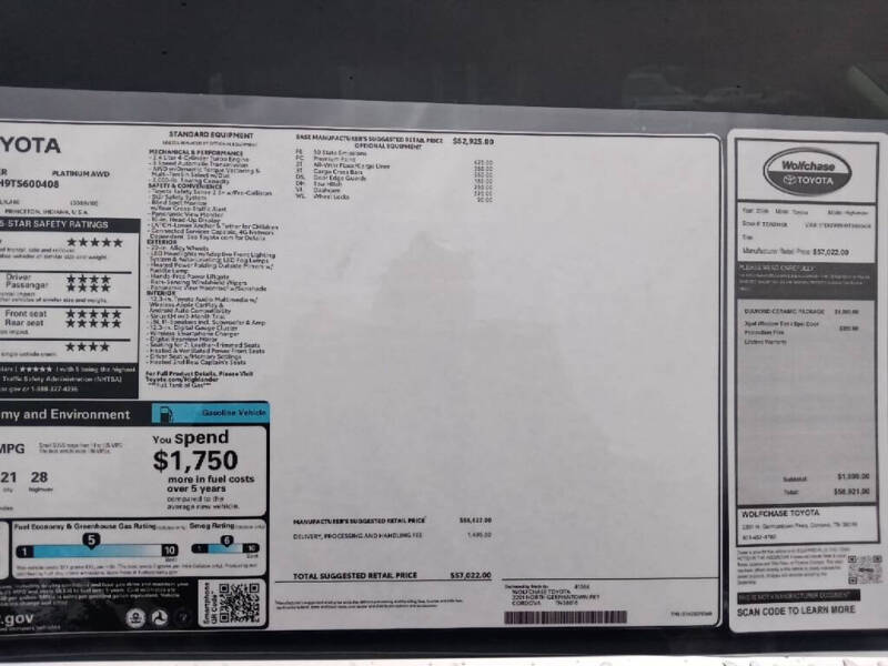 2026 Toyota Highlander Platinum