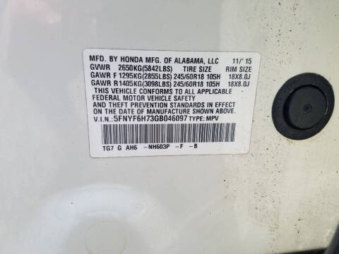 2016 Honda Pilot EX-L w/Navi