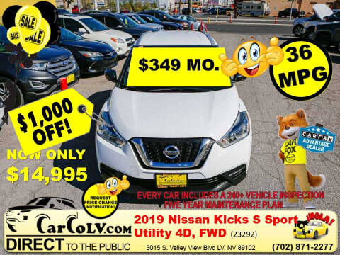 2019 Nissan Kicks for sale at The Car Company in Las Vegas NV
