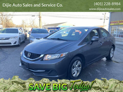 2013 Honda Civic for sale at Dijie Auto Sales and Service Co. in Johnston RI