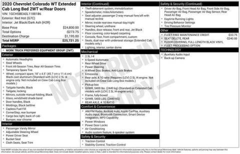 2020 Chevrolet Colorado Work Truck