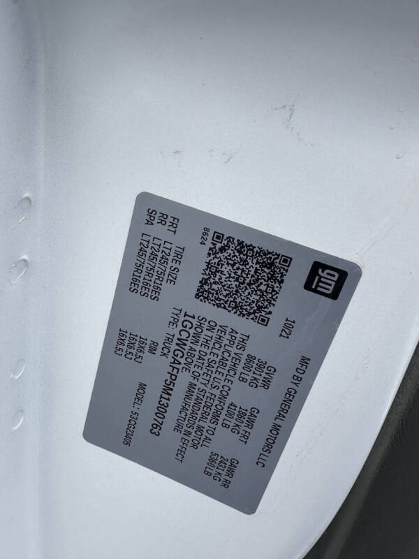 2021 Chevrolet Express 2500