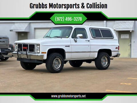 1985 GMC Jimmy for sale at Grubbs Motorsports & Collision in Garland TX