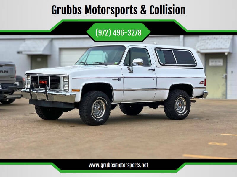 1985 GMC Jimmy for sale at Grubbs Motorsports & Collision in Garland TX