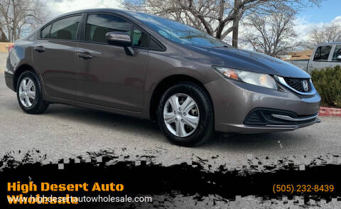 2015 Honda Civic for sale at High Desert Auto Wholesale in Albuquerque NM