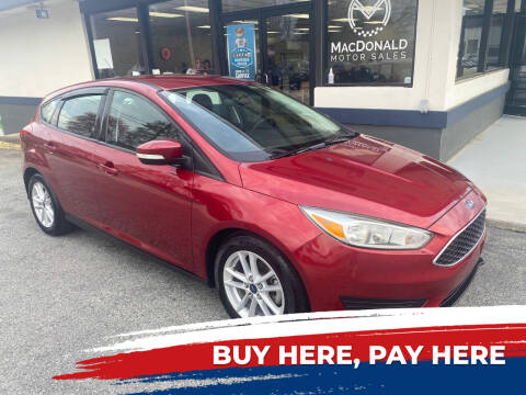 2017 Ford Focus for sale at MacDonald Motor Sales in High Point NC