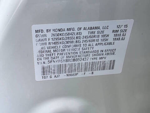 2016 Honda Pilot EX-L w/RES