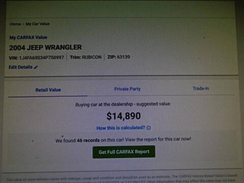 2004 Jeep Wrangler Rubicon