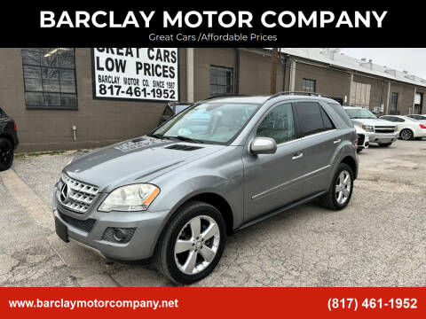 2010 Mercedes-Benz M-Class for sale at BARCLAY MOTOR COMPANY in Arlington TX