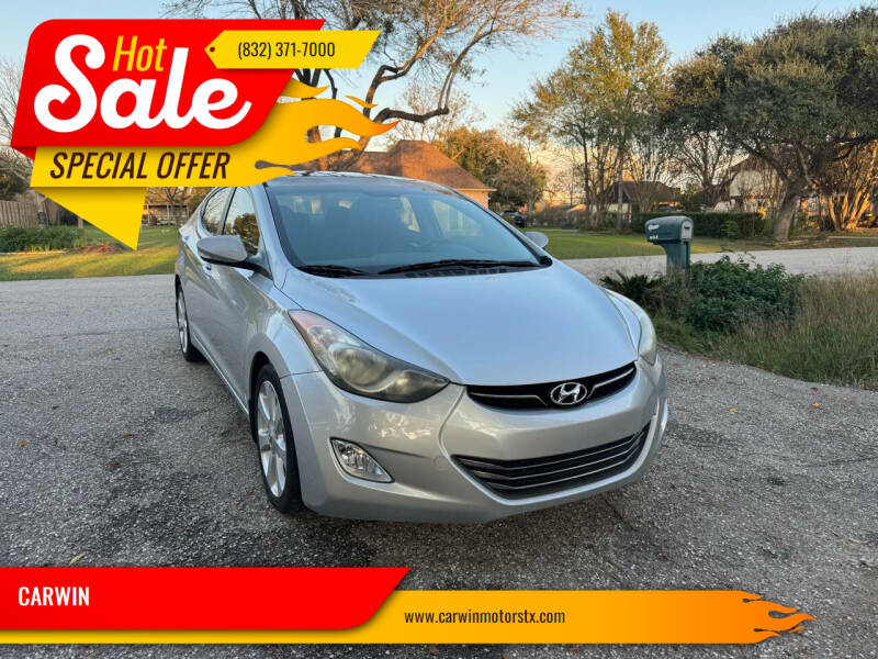 2013 Hyundai Elantra for sale at CARWIN in Katy TX