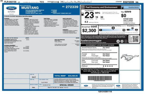 2014 Ford Mustang V6 Premium