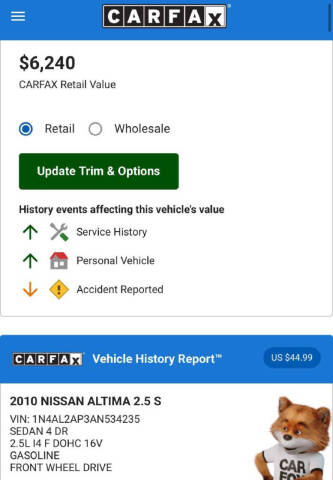 2010 Nissan Altima 2.5 S