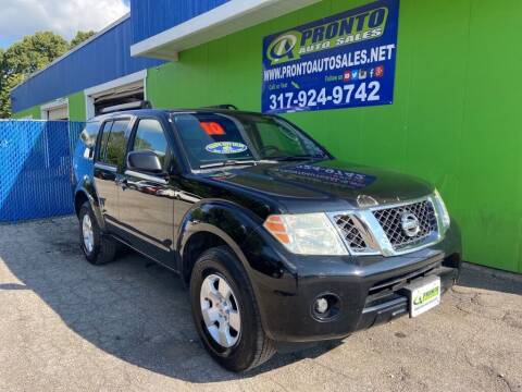 2010 Nissan Pathfinder for sale at PRONTO AUTO SALES INC in Indianapolis IN