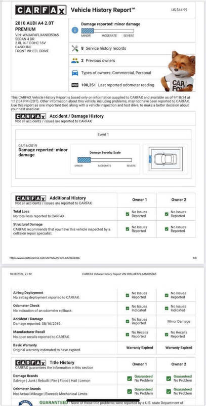 2010 Audi A4 2.0T Premium