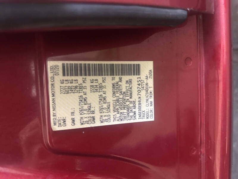 2020 Nissan Frontier PRO-4X