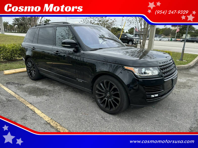 2017 Land Rover Range Rover for sale at Cosmo Motors in Pompano Beach FL