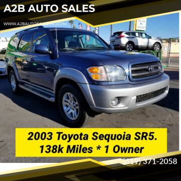 2003 Toyota Sequoia for sale at A2B AUTO SALES in Chula Vista CA