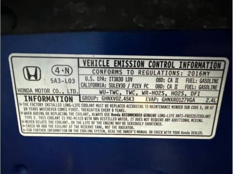 2016 Honda Accord EX-L