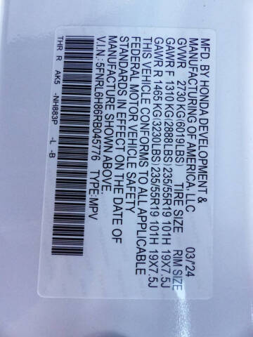 2024 Honda Odyssey Touring