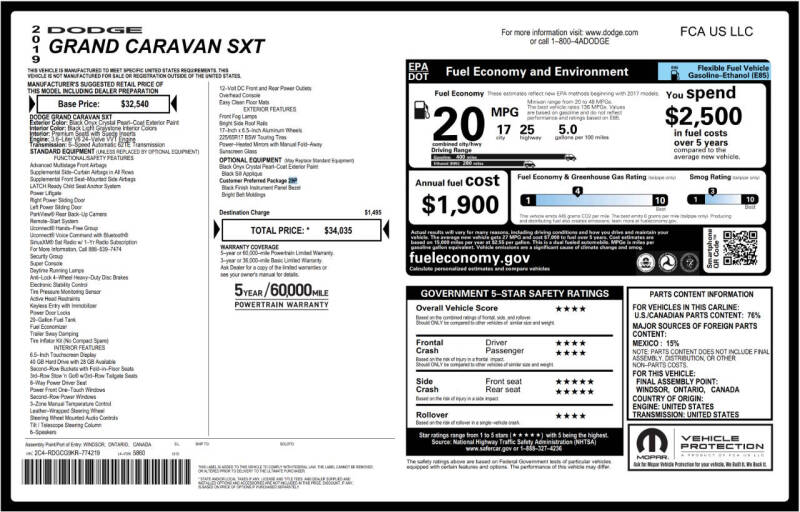 2019 Dodge Grand Caravan SXT