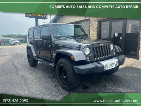 2014 Jeep Wrangler Unlimited for sale at Robbie's Auto Sales and Complete Auto Repair in Rolla MO