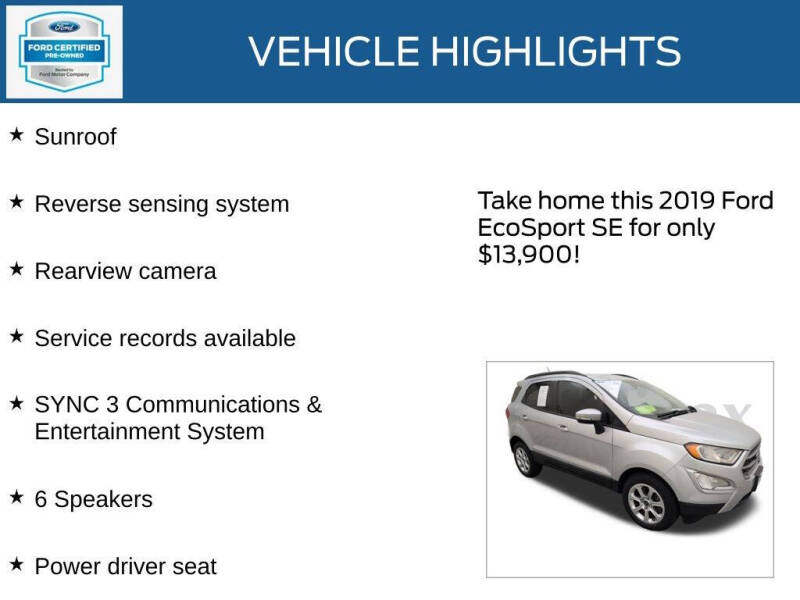 2019 Ford EcoSport SE